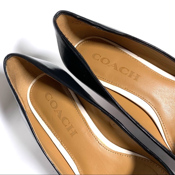 Coach Black Lauri Pointed Toe Red Bottom Heels 5.5 - Picture 7 of 10